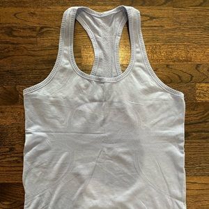 Lululemon Swiftly Tech Tank Top Women Size 10 Purple Periwinkle Gym Workout EUC